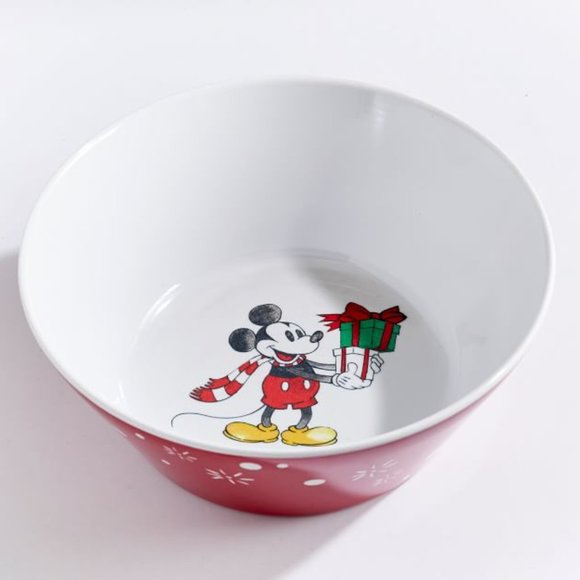 Pottery Barn Dining Pottery Barn Disney Mickey Mouse Christmas Bowl